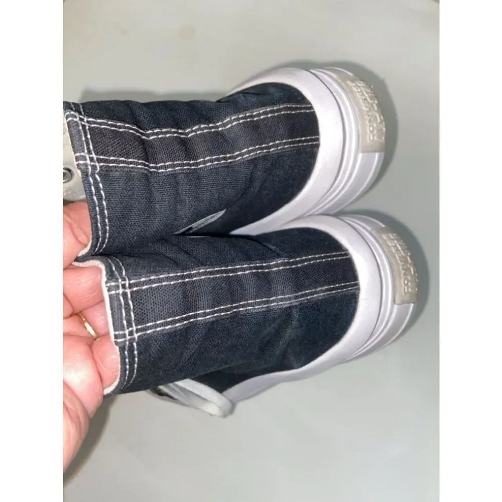 Converse Black and White Women’s Platforms High-Top Sneakers - All Star  Move